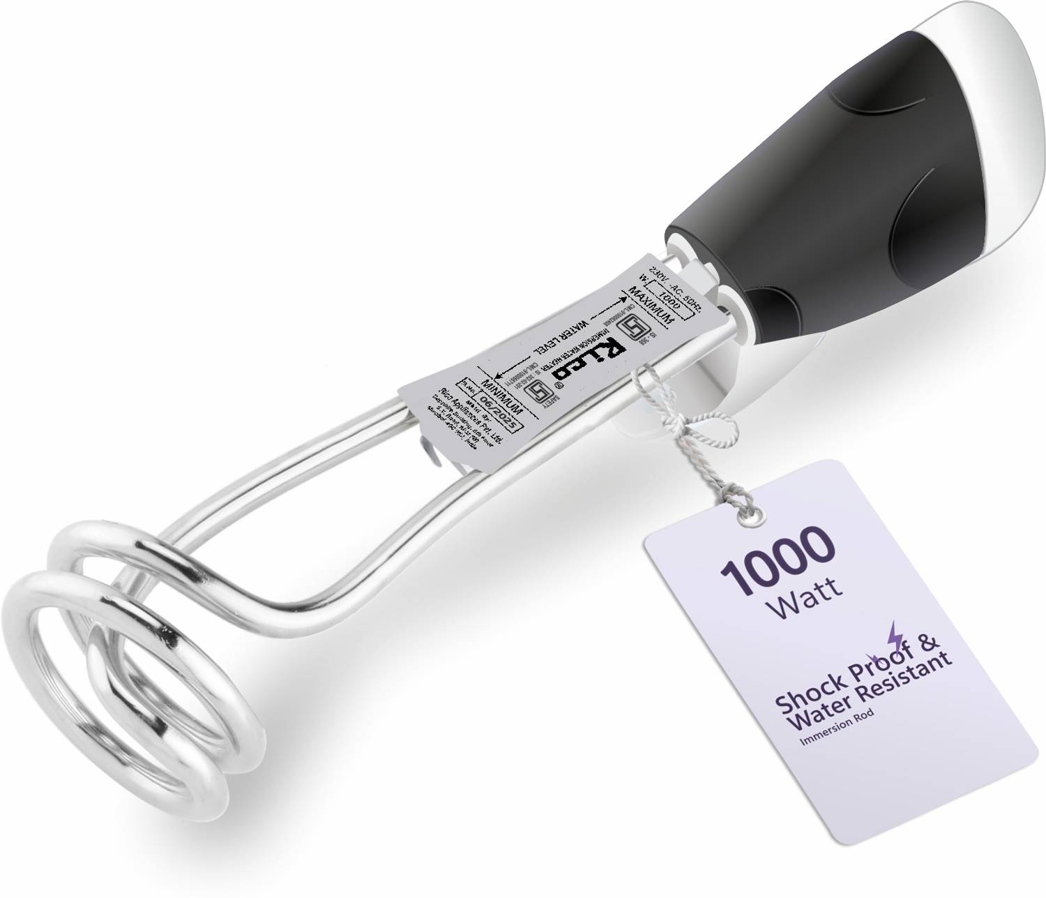Rico IR1410 1000 W Shock Proof Immersion Heater Rod (Copper, Stai