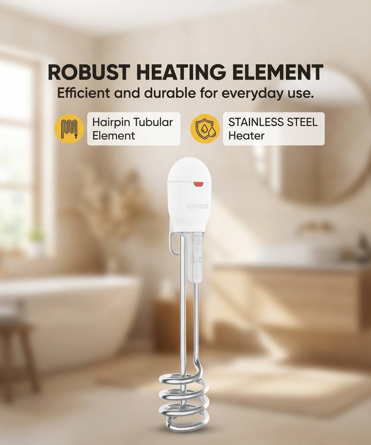 HAVELLS ZETA 1500W Immersion Heater Rod - Image 3