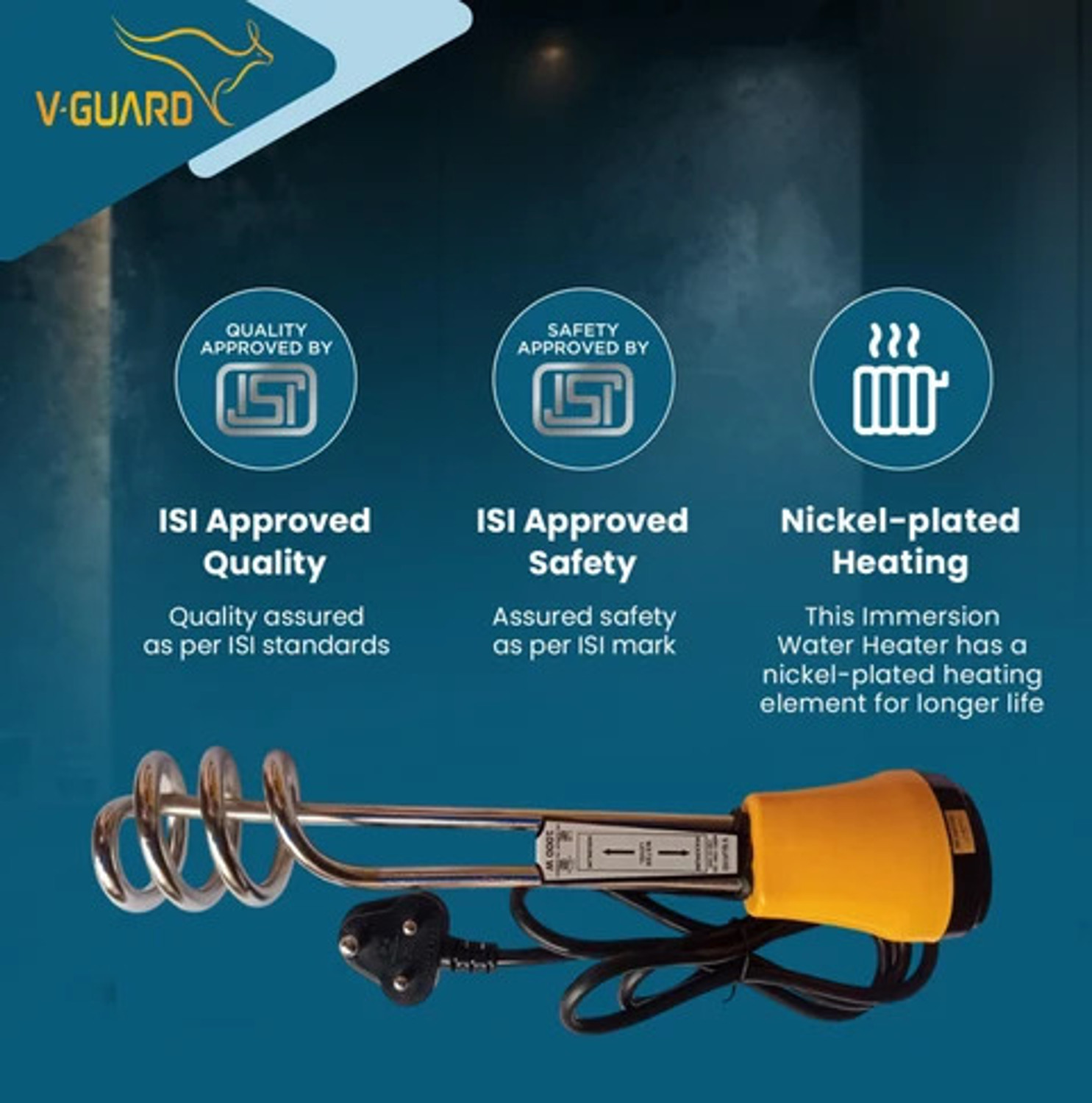 Image of V-Guard VIMH 201 1000 W Immersion Heater Rod