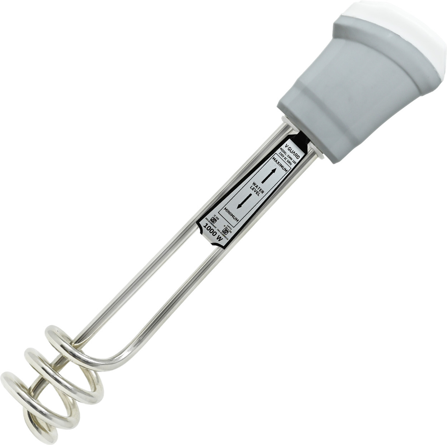 Image of V-Guard EIMH 100 Immersion Water Heater with Fast Heating & Shock Protection 1000 W Immersion Heater Rod (Ideal for Bathing & Bucket Heating)