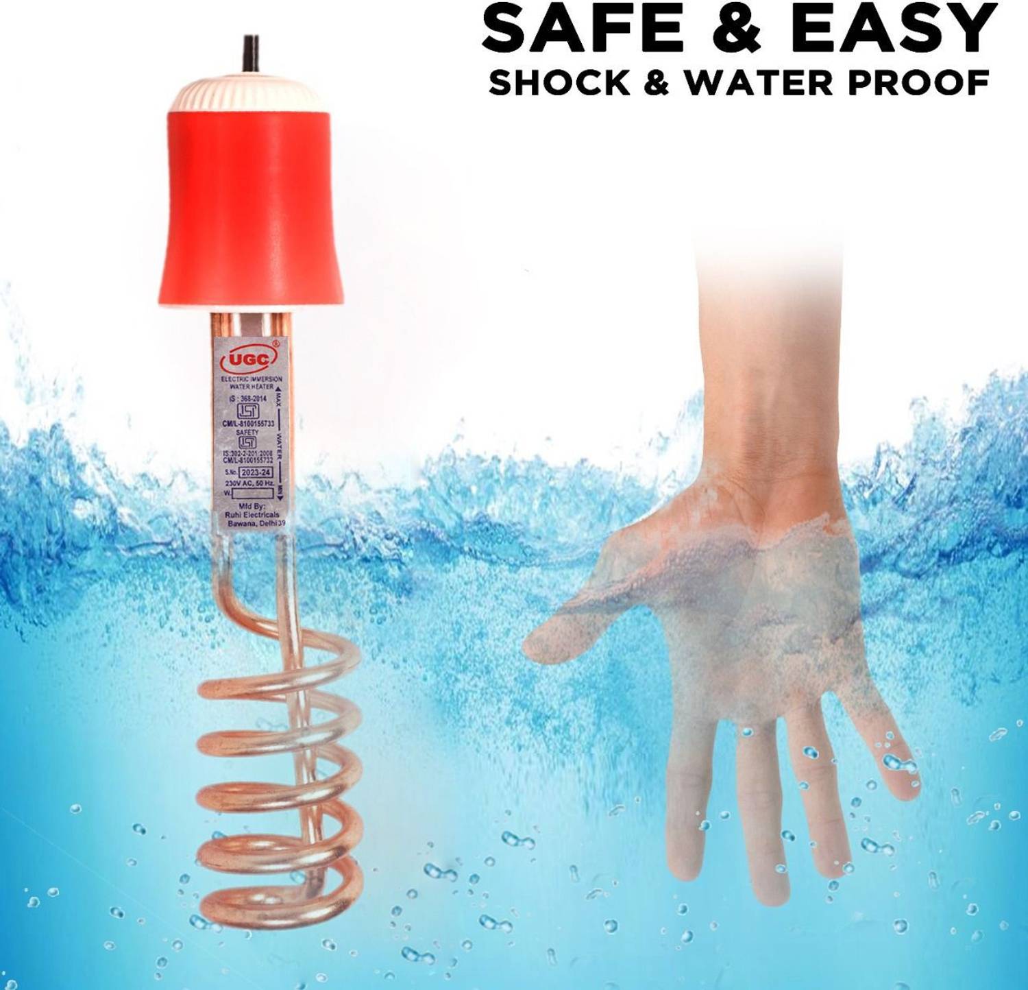 UGC ISI Mark High Quality MRC-202 Waterproof 1500 W Shock Proof I