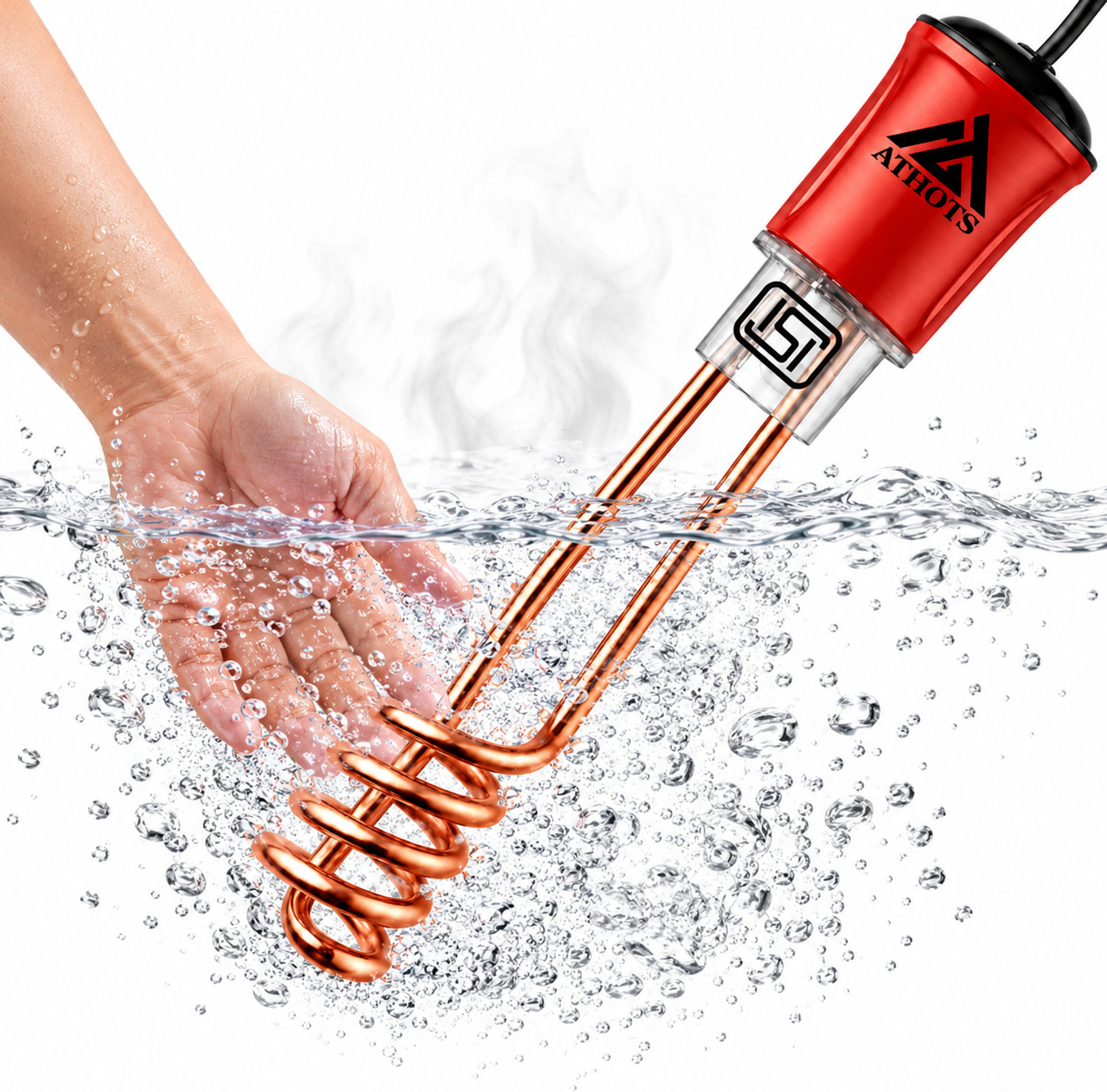Image of Athots SmartBuy 2000W ISI Mark Shock-Proof & Water-Proof 1999 W Shock Proof Immersion Heater Rod (Water)