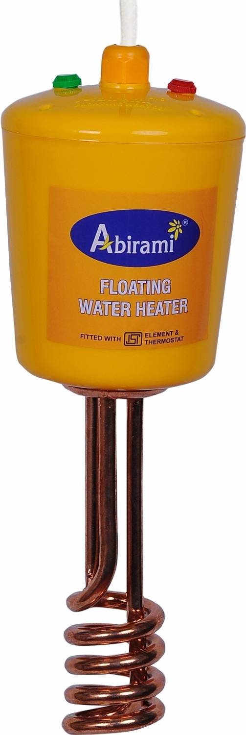 Abirami Floating Water Heater-2000W | 100% Copper Heating Tube | SHOCKPROOF (BIG-YELLOW) 2000 W Shock Proof Immersion Heater Rod