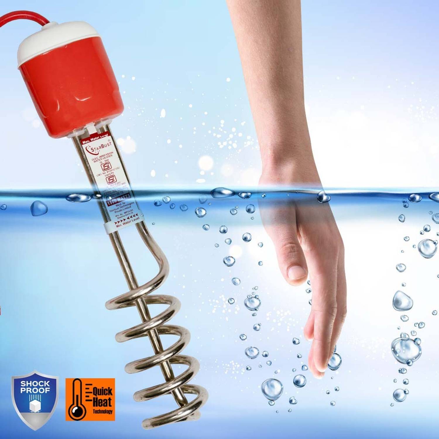 Starbust ISI Mark Shock-Proof & Water-Proof SI15R1 Copper 1500 W