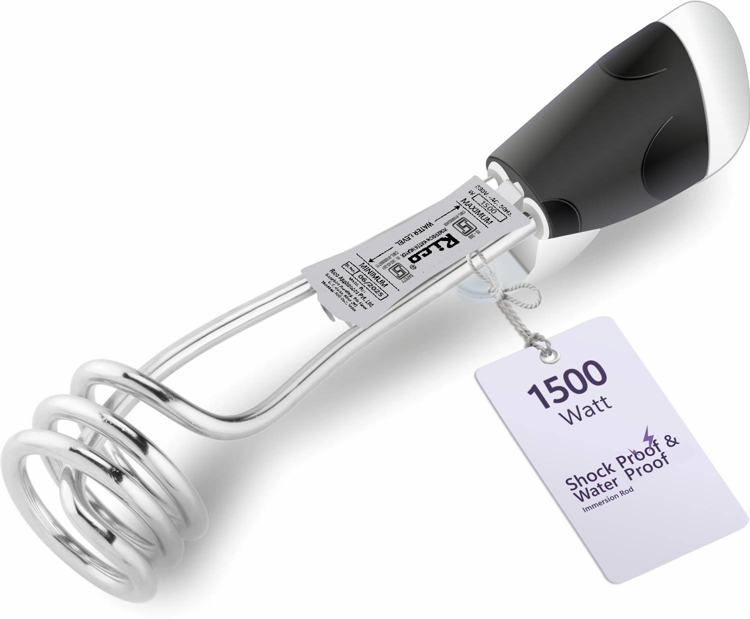 Rico IR1412 1500 W Shock Proof Immersion Heater Rod (Copper, Stai