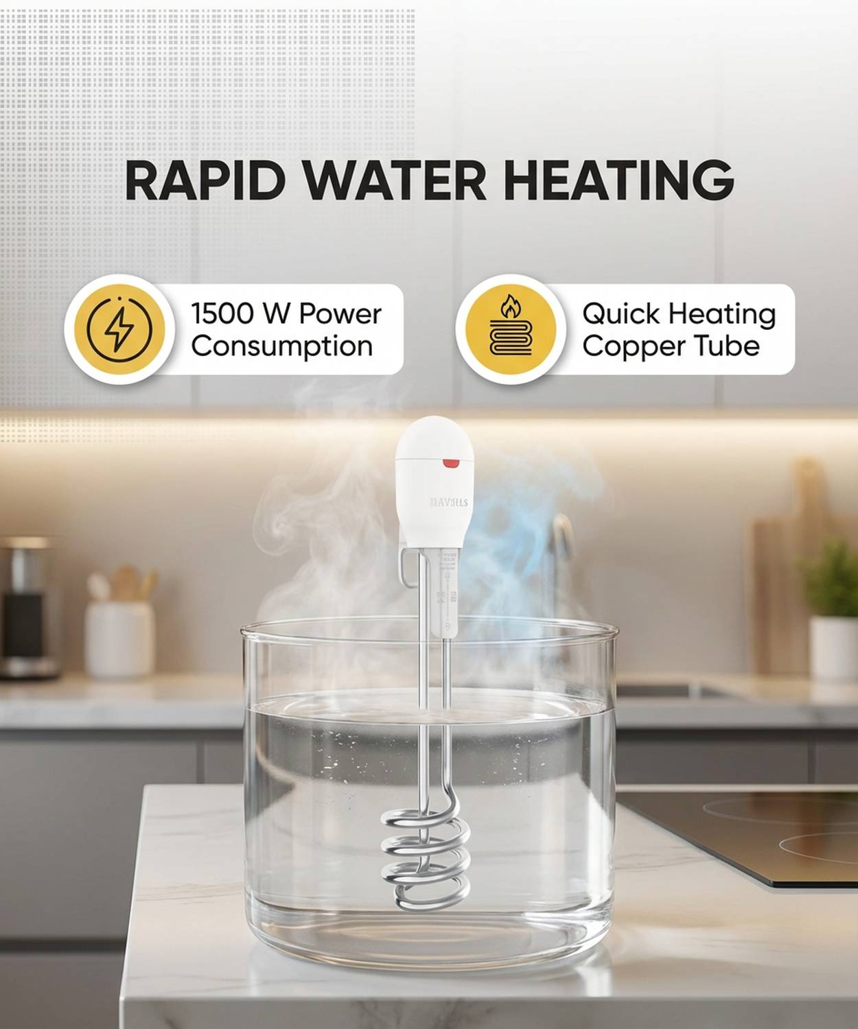 HAVELLS ZETA 1500W Immersion Heater Rod - Image 2