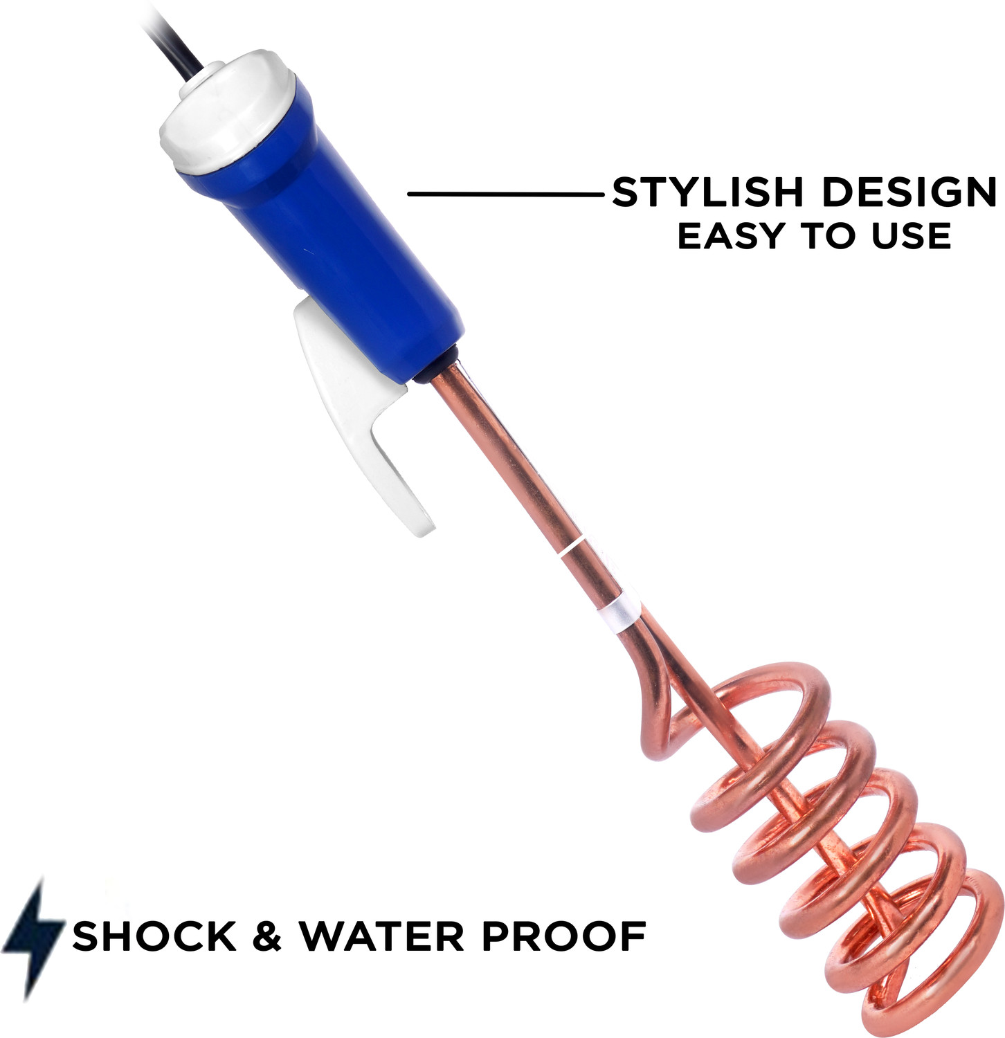 Image of HILL MOUNT ISI Mark Shock-Proof & Water-Proof HME03 Copper 2000 W Shock Proof Immersion Heater Rod