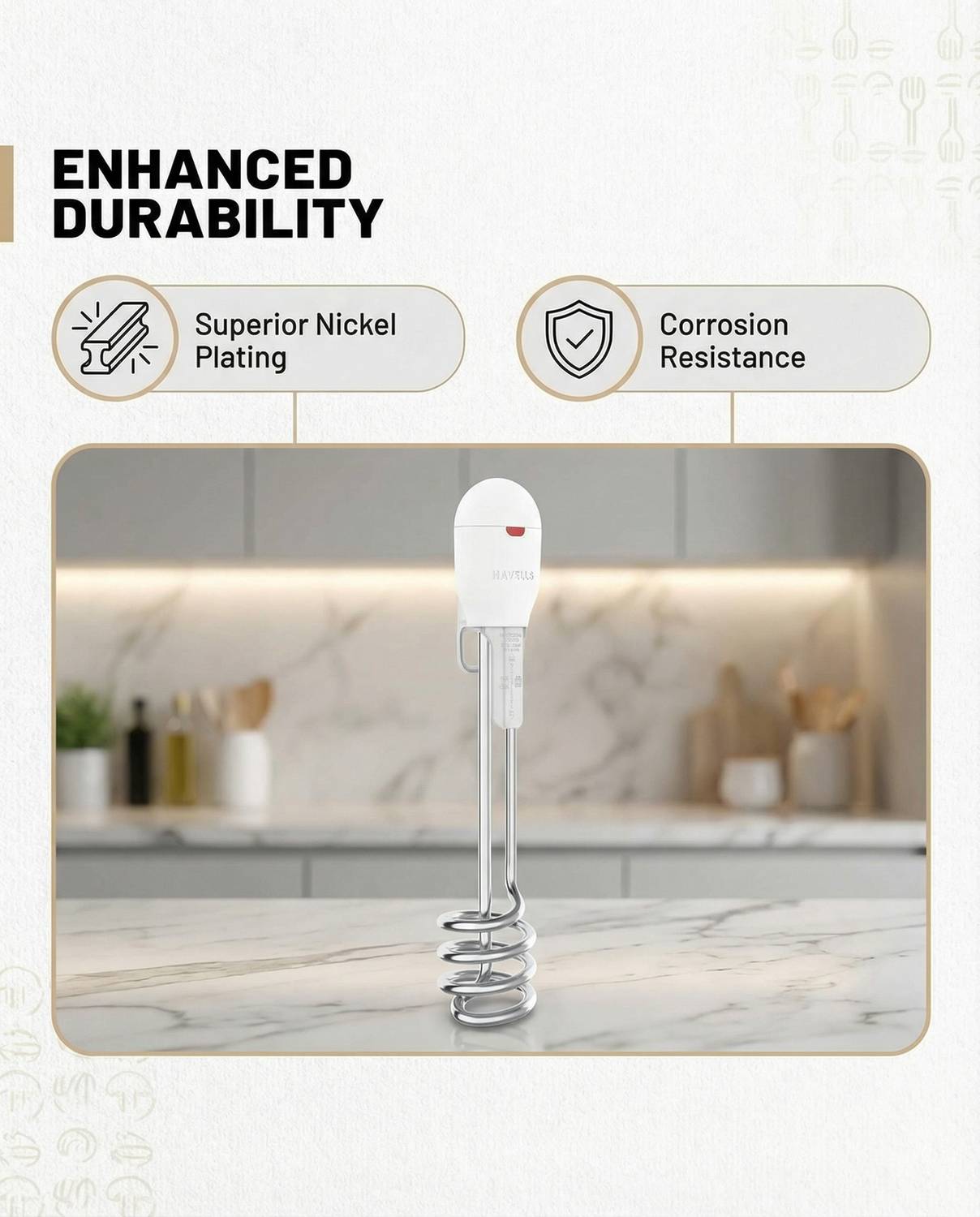 HAVELLS ZETA 1500W Immersion Heater Rod - Image 5