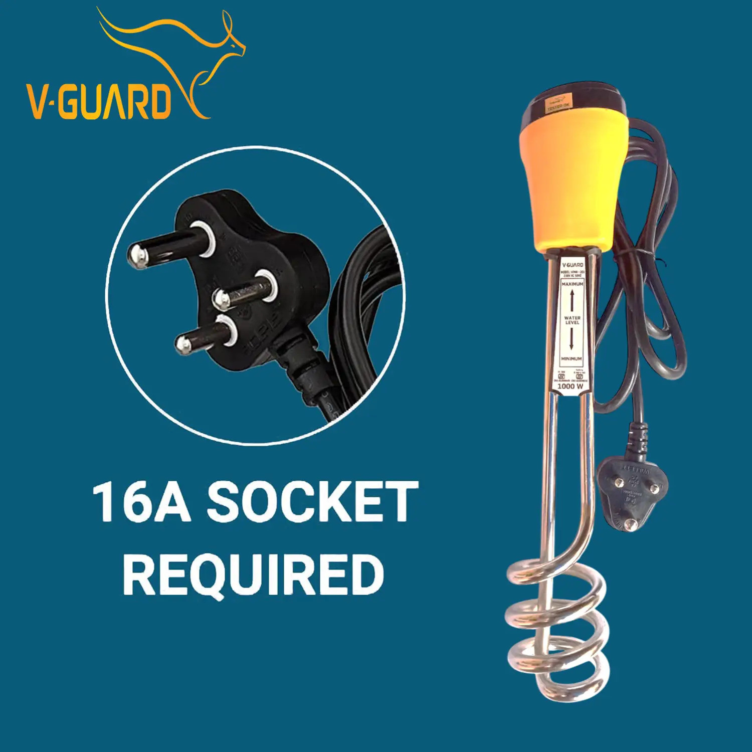 Image of V-Guard VIMH 201 1000 W Immersion Heater Rod