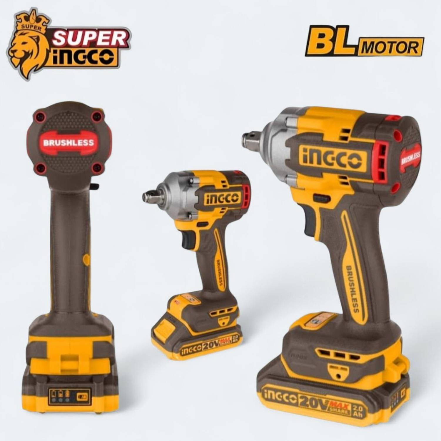 INGCO 20V Cordless Brushless Impact Wrench 405Nm - Image 5