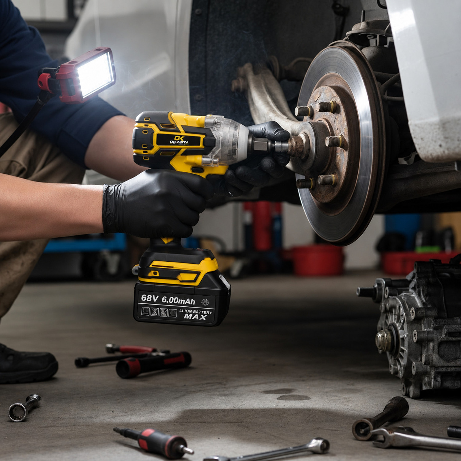 Image of OKASTA Flixo 68V 2in1 Cordless Impact Wrench, Brushless 330NM Cordless Impact Wrench