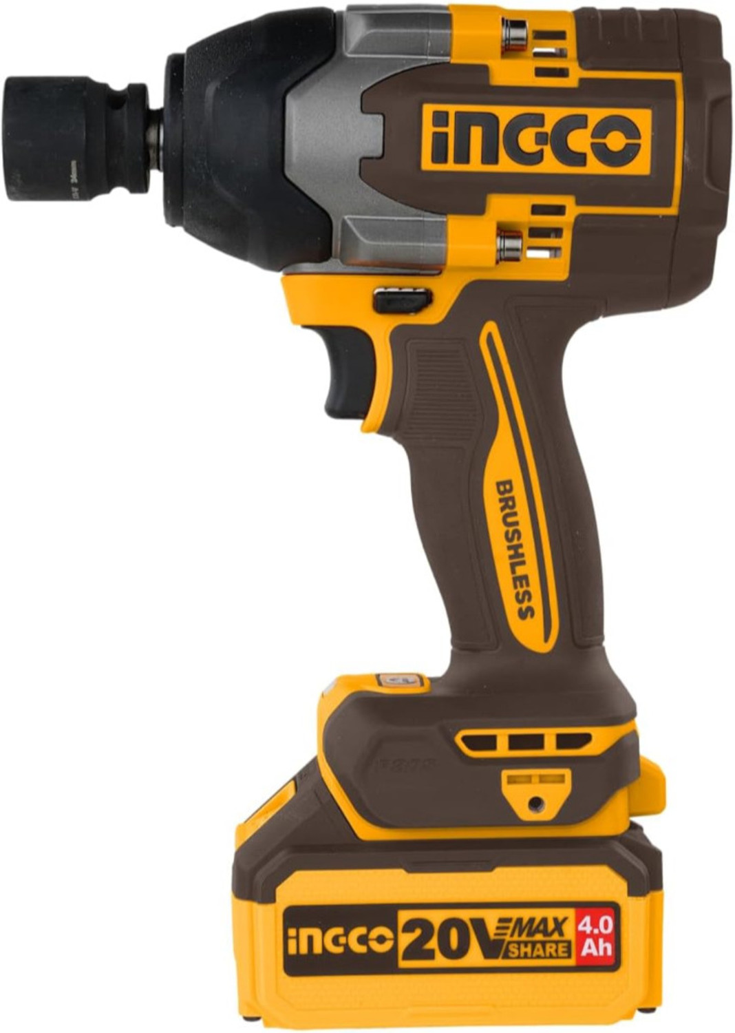 Image of INGCO 20V CIWLI2085(850NM) 1000NM MAXIMUM TORQUE 3 SPEED WITH AI FEATURE Cordless Impact Wrench (1 /2 inch)