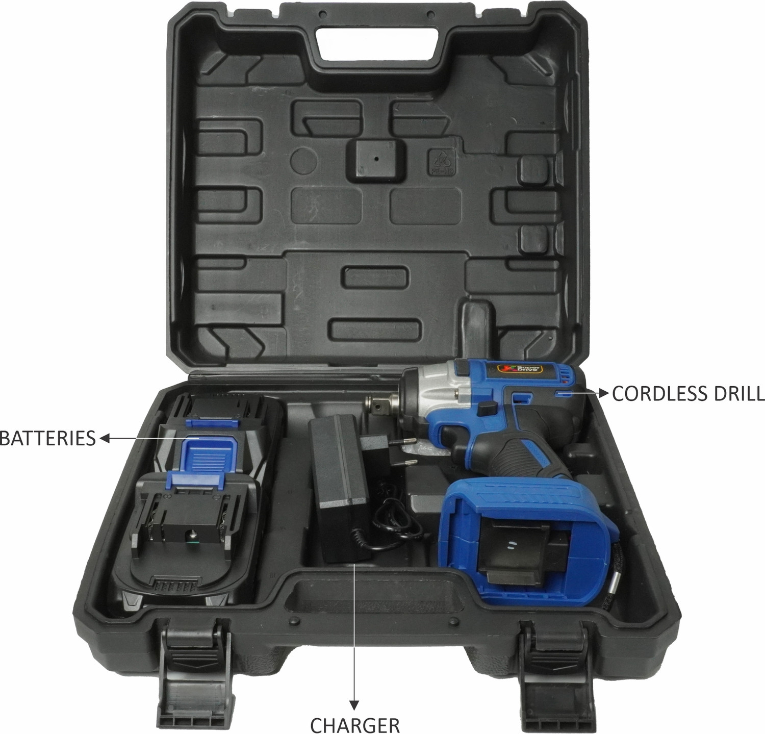 Image of JK Super Drive 21V Cordless Impact Wrench Kit (350Nm) - 2000mAh Battery & Auto-Stop Safety Mode Cordless Impact Wrench (1 /2 inch)
