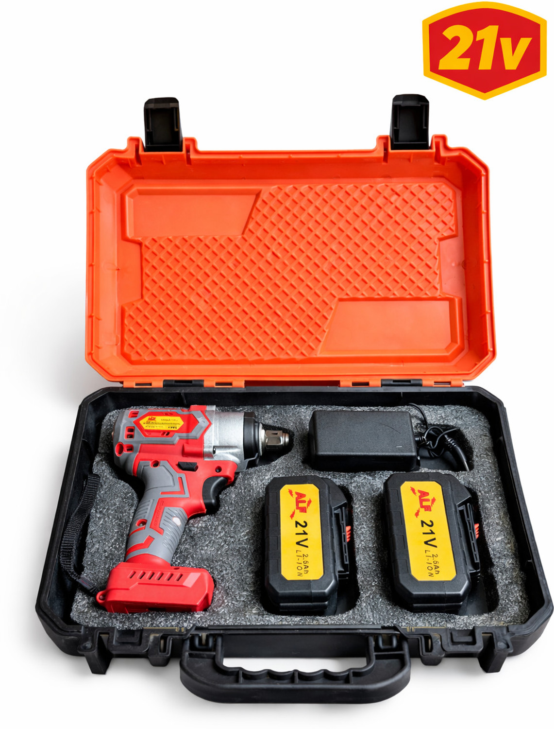 Image of Hamid ALF 21V Brushless Impact Wrench 550Nm Torque| 2 x 2.5Ah Li-Ion Batteries Cordless Impact Wrench
