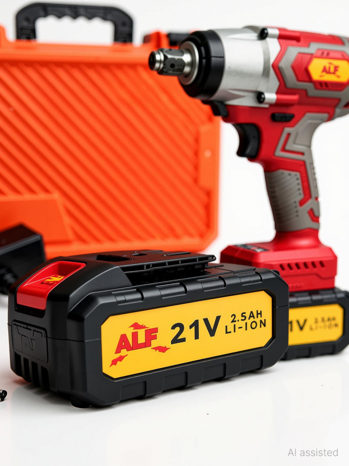 Image of Hamid ALF 21V Brushless Impact Wrench 550Nm Torque| 2 x 2.5Ah Li-Ion Batteries Cordless Impact Wrench