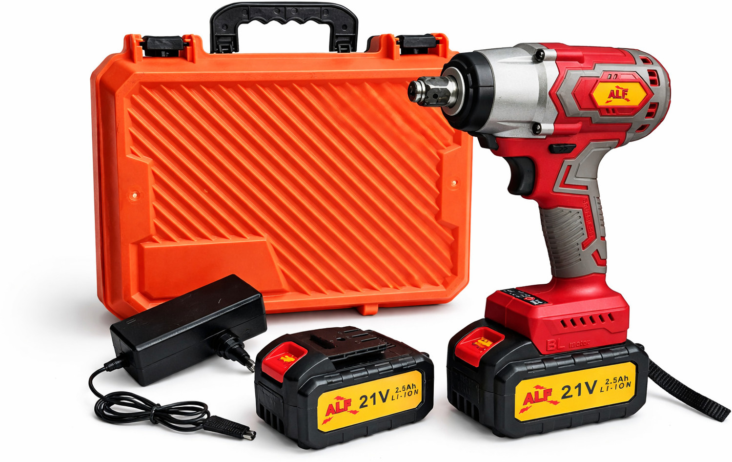 Image of Hamid ALF 21V Brushless Impact Wrench 550Nm Torque| 2 x 2.5Ah Li-Ion Batteries Cordless Impact Wrench