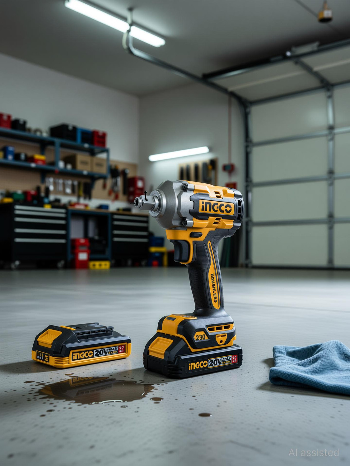 Image of INGCO 2-IN-1 Cordless Impact Driver & Wrench, 3-Speed, with 2pcs Batteries, a Charger, Cordless Impact Wrench