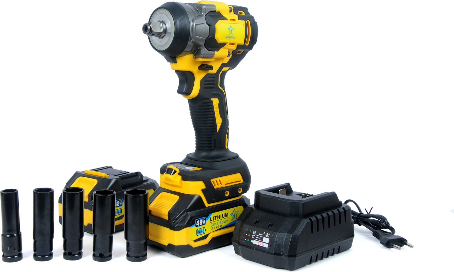 Image of Flipkart SmartBuy 850Nm Cordless Impact Wrench Machine | Auto Hammer Power Wrench Set Cordless Impact Wrench