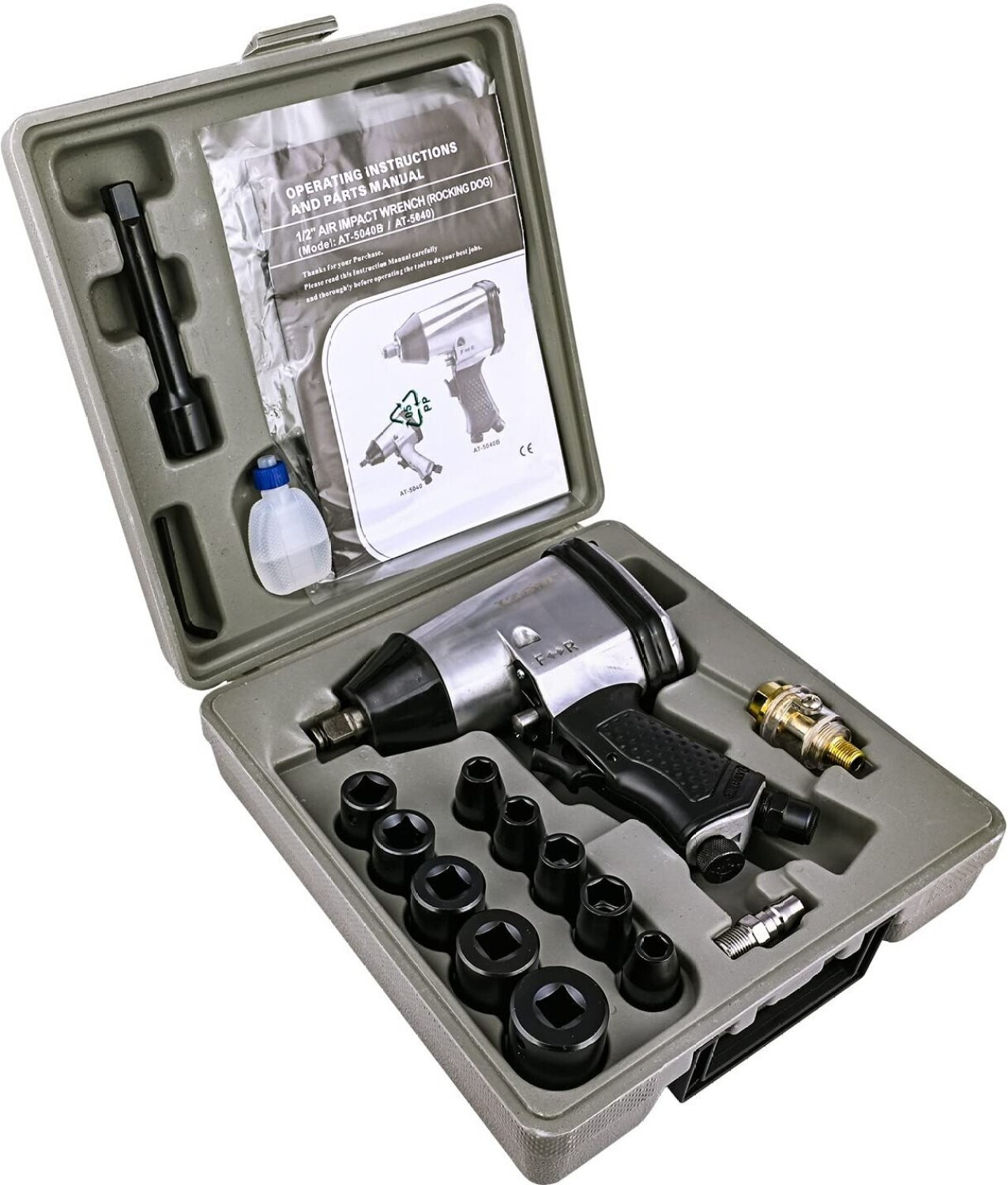 Image of IZOM 250 ft-lbs Air Powered 340NM Torque 7000 RPM 90 PSI for Tire Changing & Workshop Pneumatic Impact Wrench