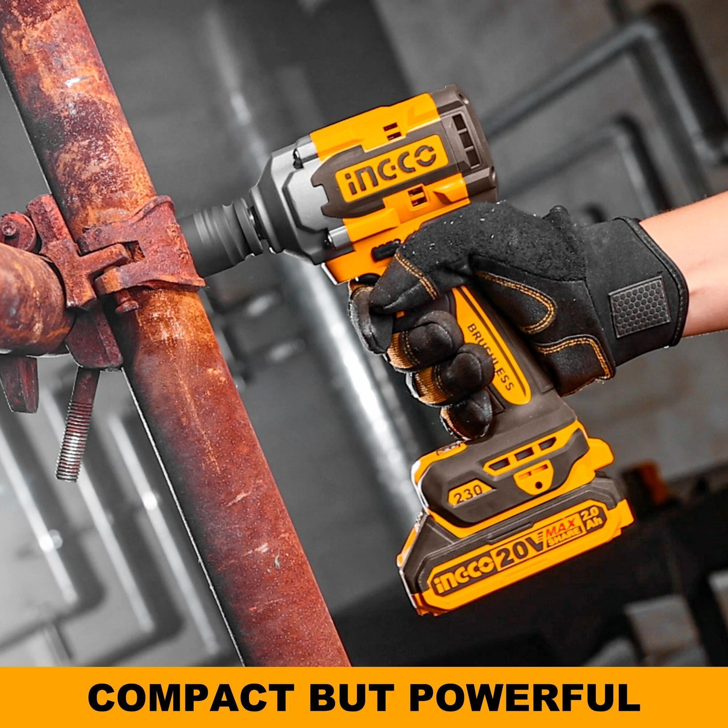 Image of INGCO 2-IN-1 Cordless Impact Driver & Wrench, 3-Speed, with 2pcs Batteries, a Charger, Cordless Impact Wrench