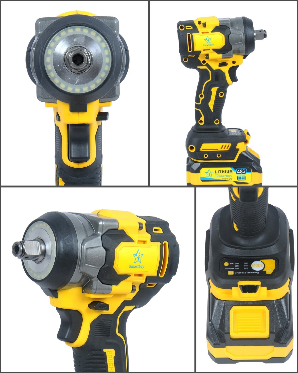 Image of Flipkart SmartBuy 850Nm Cordless Impact Wrench Machine | Auto Hammer Power Wrench Set Cordless Impact Wrench