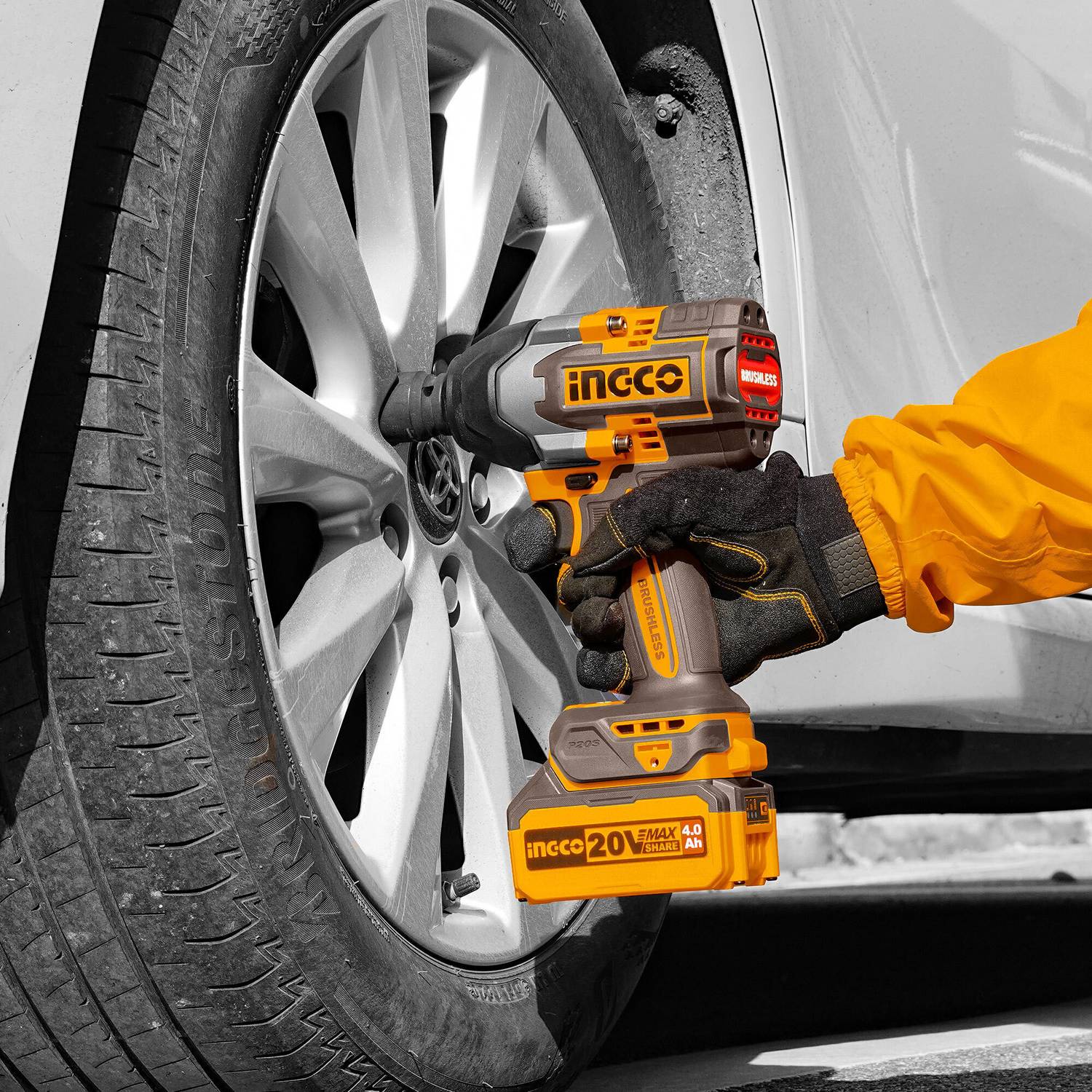INGCO CIWLI2085 850Nm 3-Speed Cordless Impact Wrench - Image 5