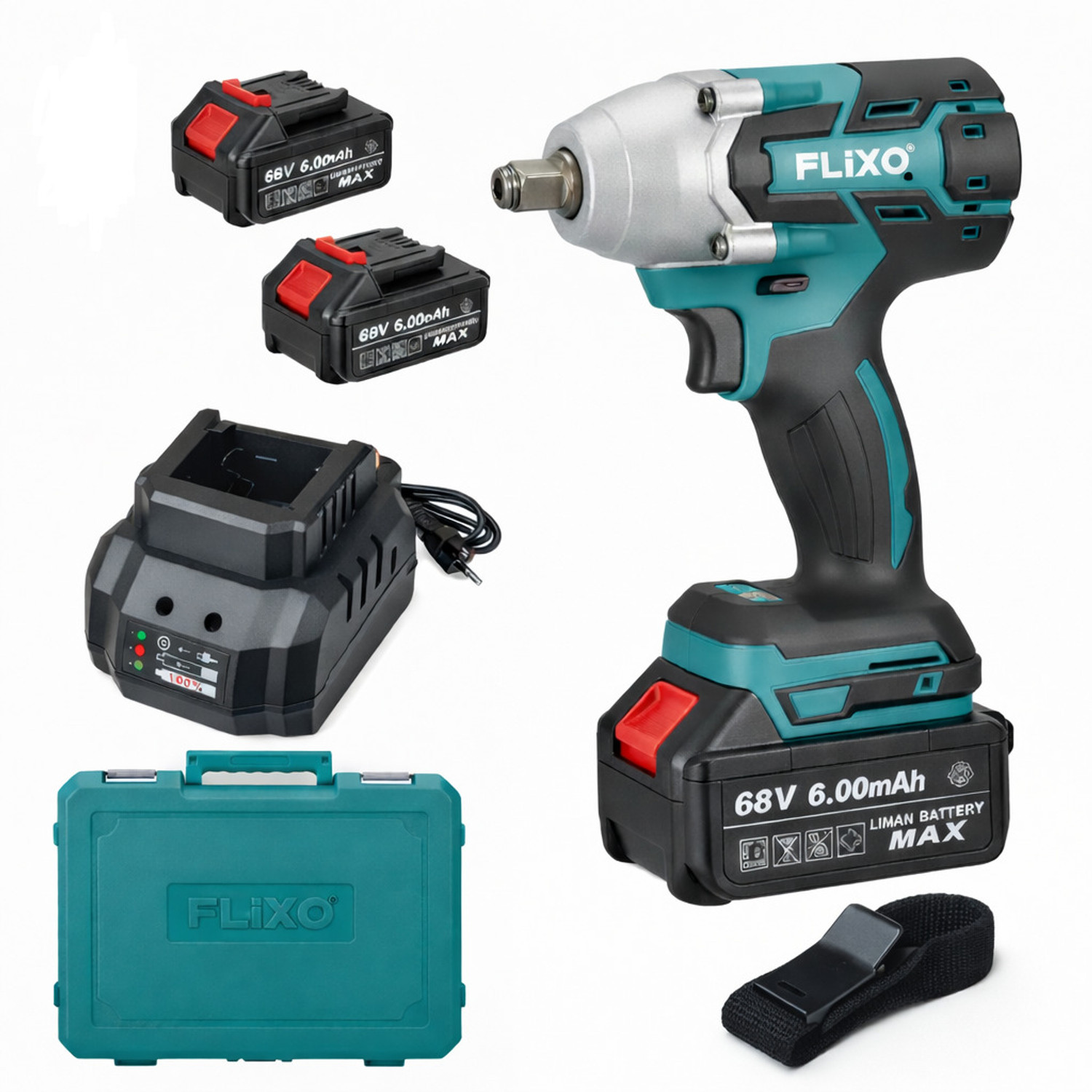 Image of Flipkart SmartBuy Flixo 68V 2in1 Cordless Impact Wrench, Brushless 330NM Cordless Impact Wrench