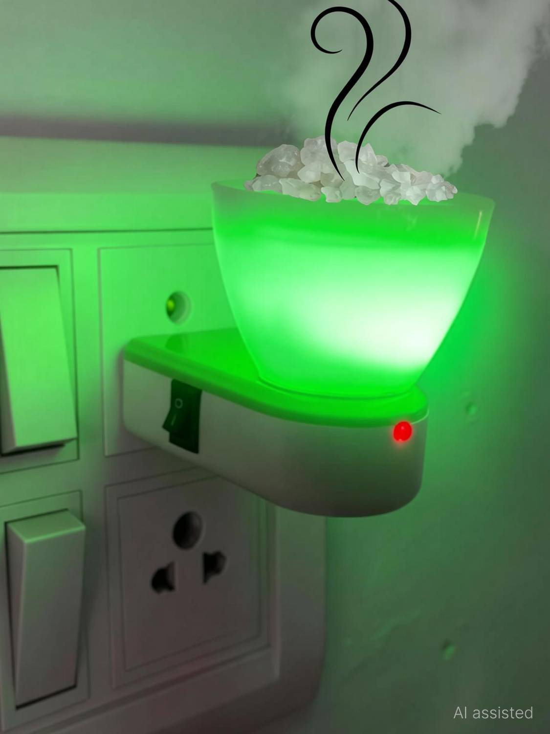 BLOSMOS 2 in 1 Camphor Electric Diffuser for Home & Office | Oil Diffuser | Kapoor Dani Plastic Incense Holder