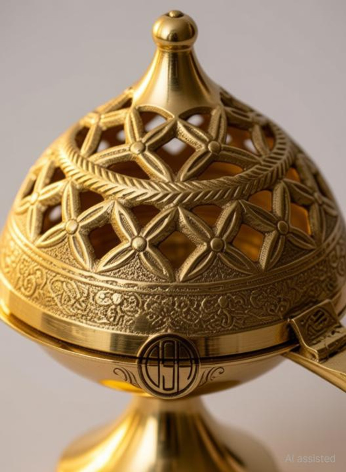 Image of Dsh Home Purifying Brass Dhuna Loban Burner Dhooni Dhoop Dani Dhuni Brass Dhoop Dani Brass Incense Holder