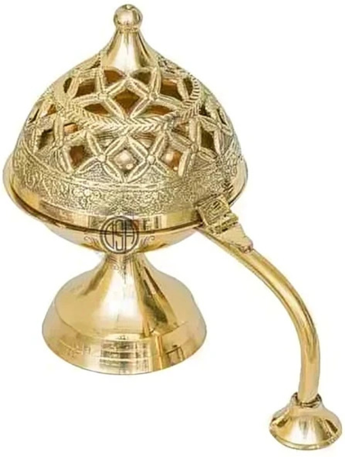 Image of Dsh Home Purifying Brass Dhuna Loban Burner Dhooni Dhoop Dani Dhuni Brass Dhoop Dani Brass Incense Holder