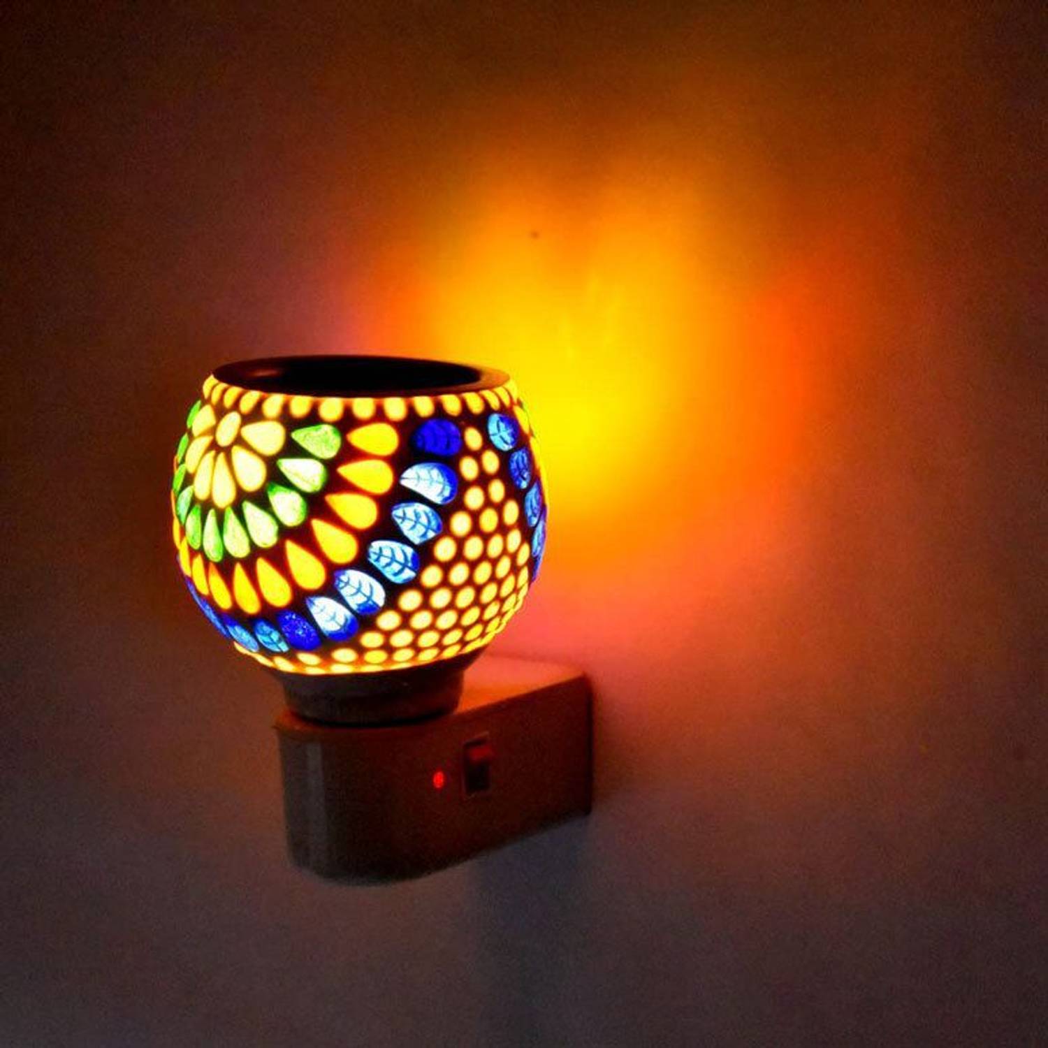 Aamivi New Arrival Electric Kapoor Dani Stand Beautiful Multi-Color Glass Ceramic Incense Holder