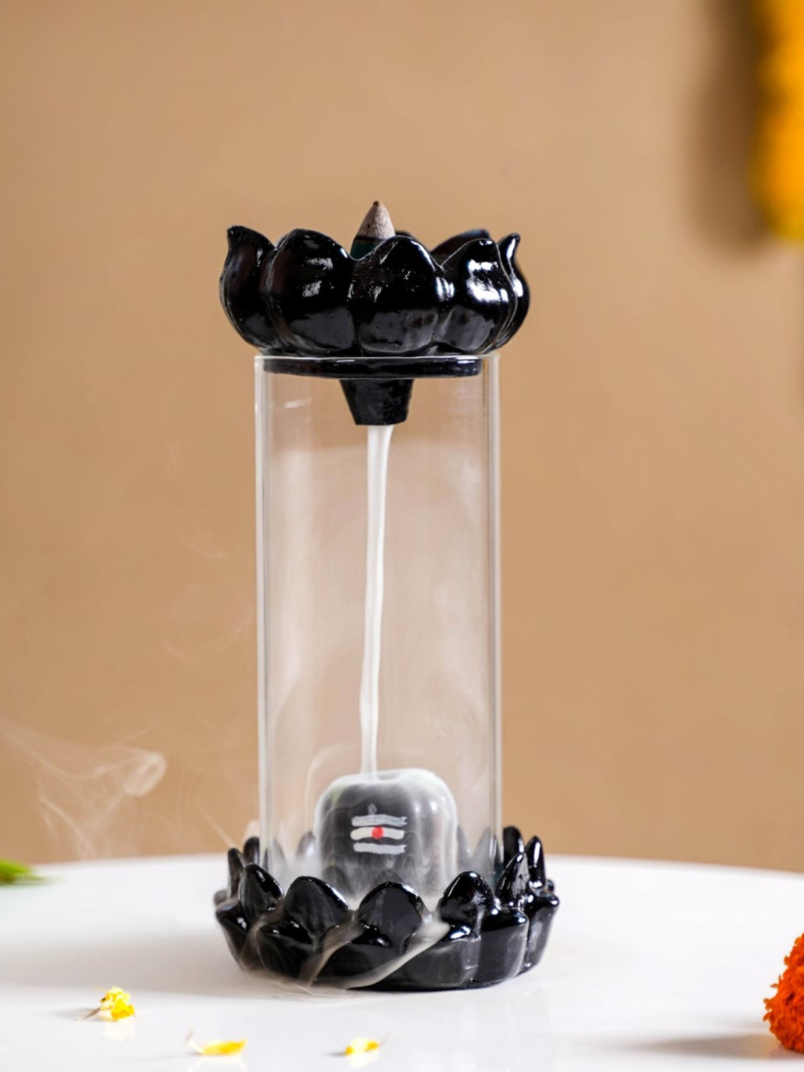 Image of Nestasia Polyresin, Glass Incense Holder
