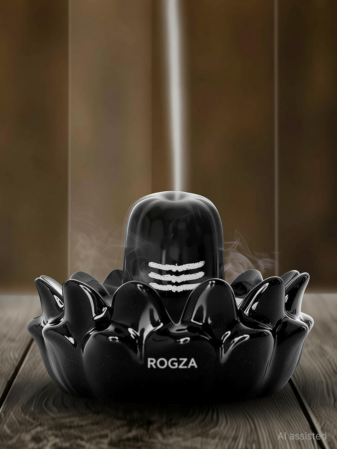 Image of Modinity Smoke Shivling Fountain with Free of 10 Backflow Cones /Dhoop Decorativ Showpiece Decorative Showpiece - 22 cm