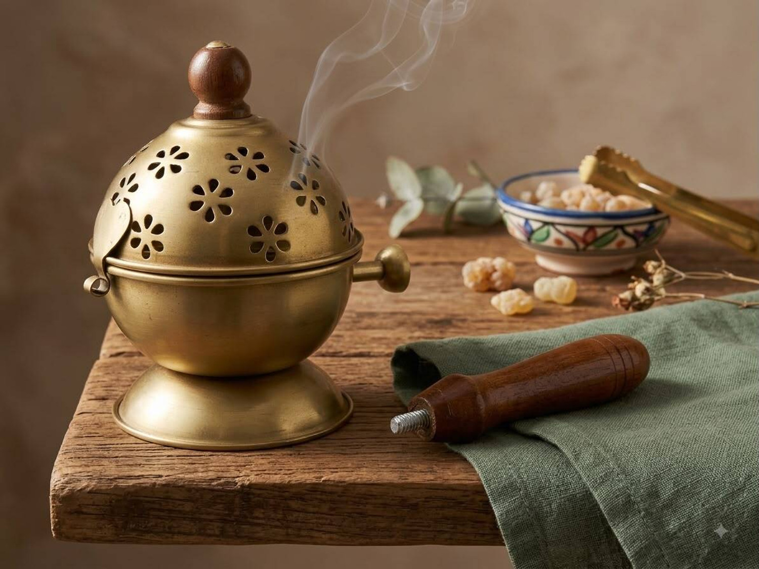 Image of ModNok gold minar 1 Stainless Steel Incense Holder