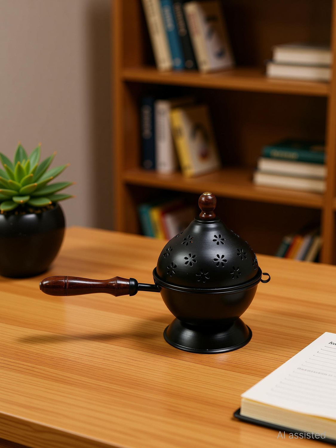 Image of AR Impex Metal Loban Dhoop Dani /Dhoop Dani Stand Burner for Home Office Temple Puja Brass Incense Holder