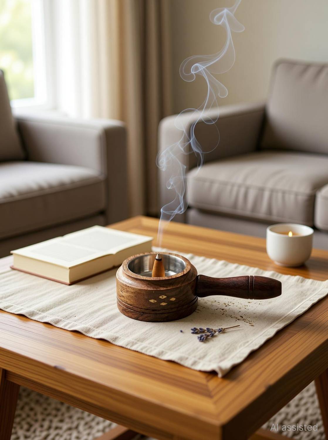 Adishakti Wooden Loban Dan bakhoor and loban burner Wooden Incense Holder