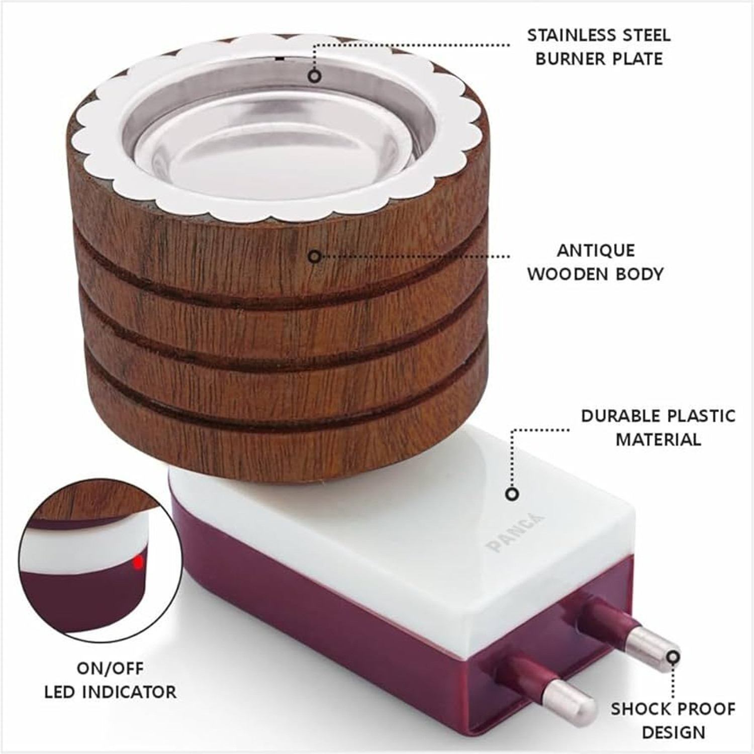 Image of mangalam camphor Wooden Incense Holder
