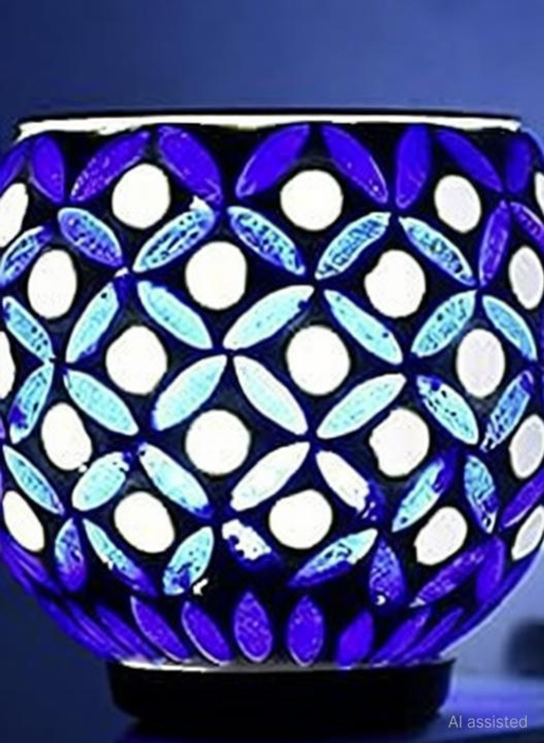 Image of DRAMIQ Beautiful Ceramic Aroma Diffuser /Kapoor Dani Cum Night Lamp(KE-53) Glass Incense Holder