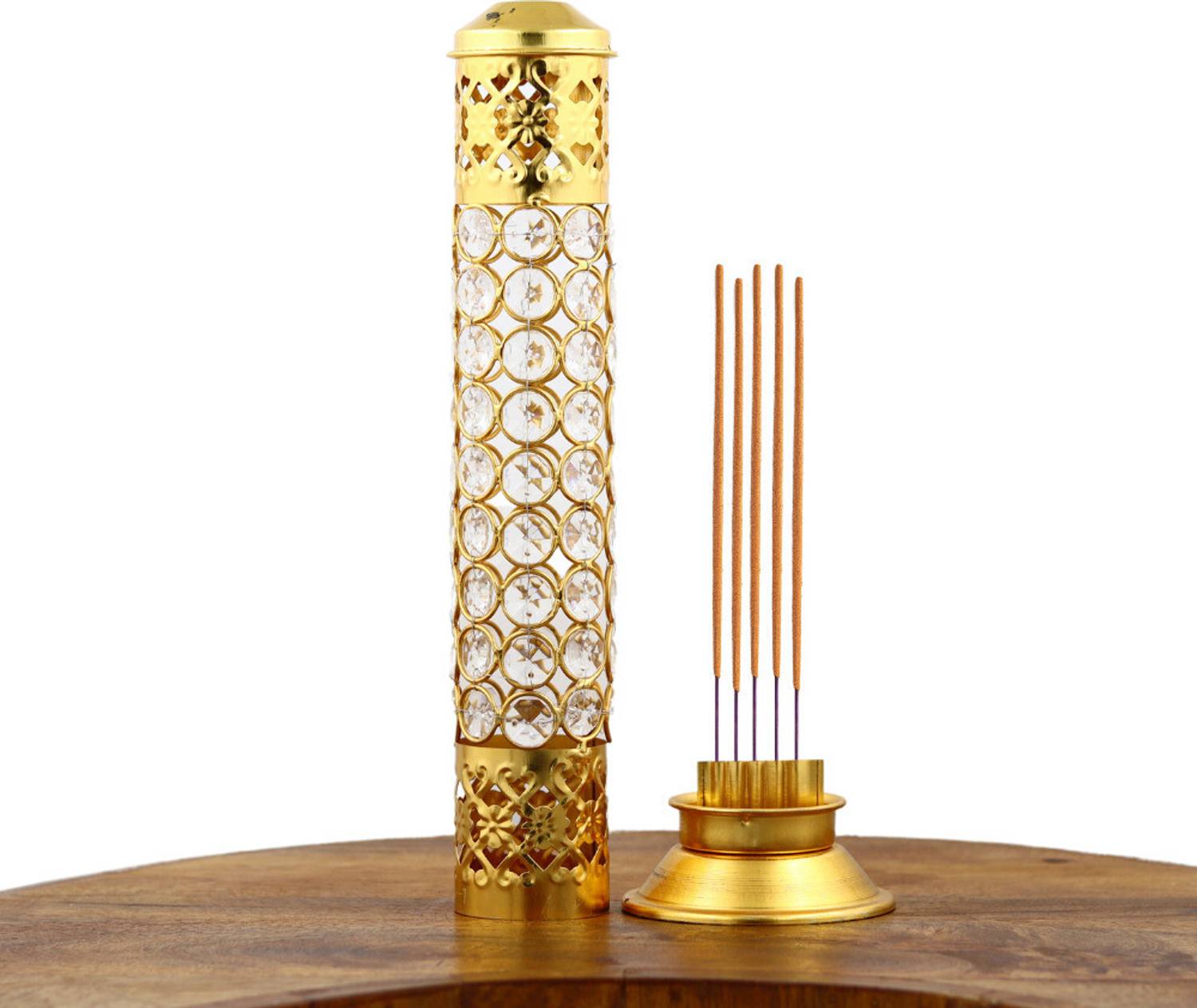 INTERNATIONAL Brass Incense Holder Gold Pack of 1 - Image 2