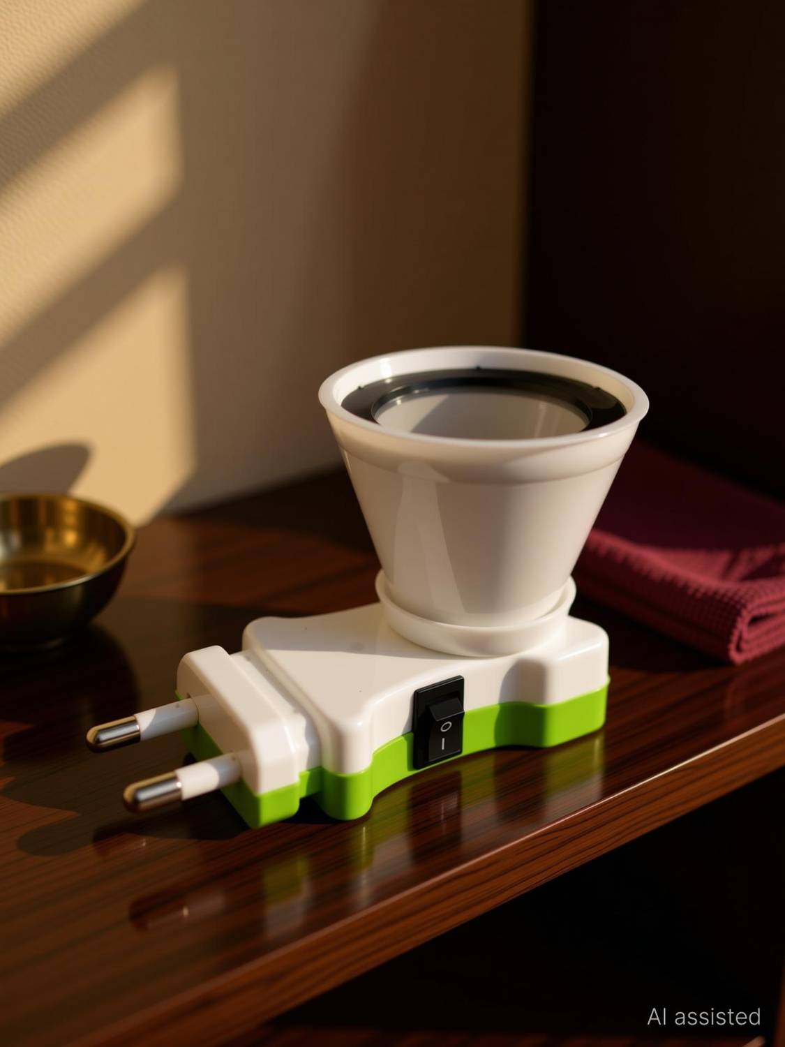 BLOSMOS 2 in 1 Camphor Electric Diffuser for Home & Office | Oil Diffuser | Kapur Dani Plastic Incense Holder