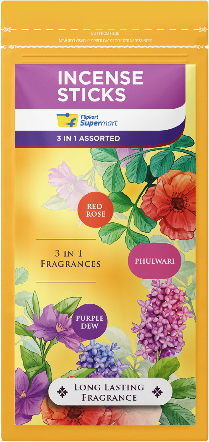 Image of Flipkart Supermart Assorted Incense Sticks, 225g Assorted