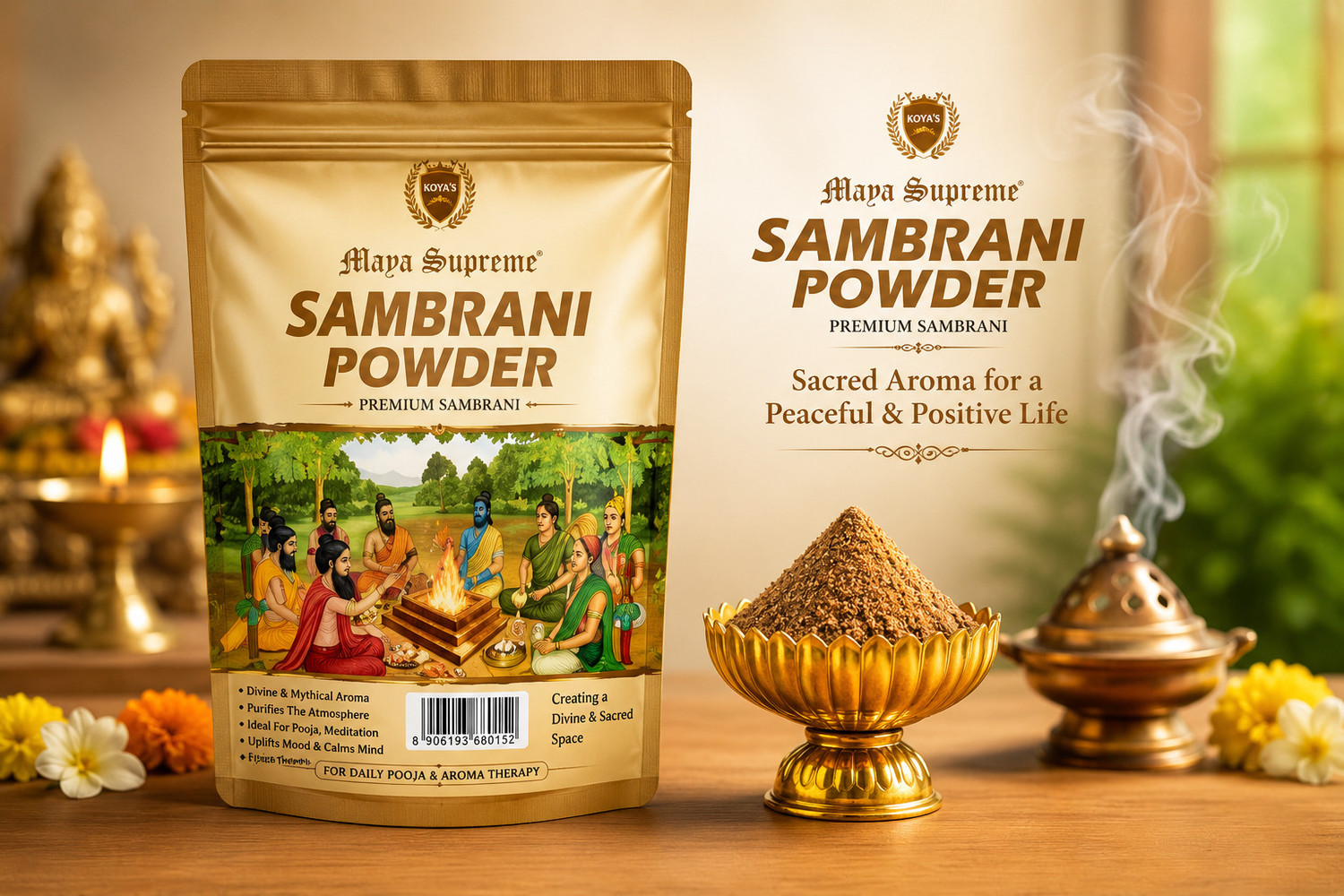Image of Koyas Agarbathi Sambrani Powder (65gmX6P) Loban