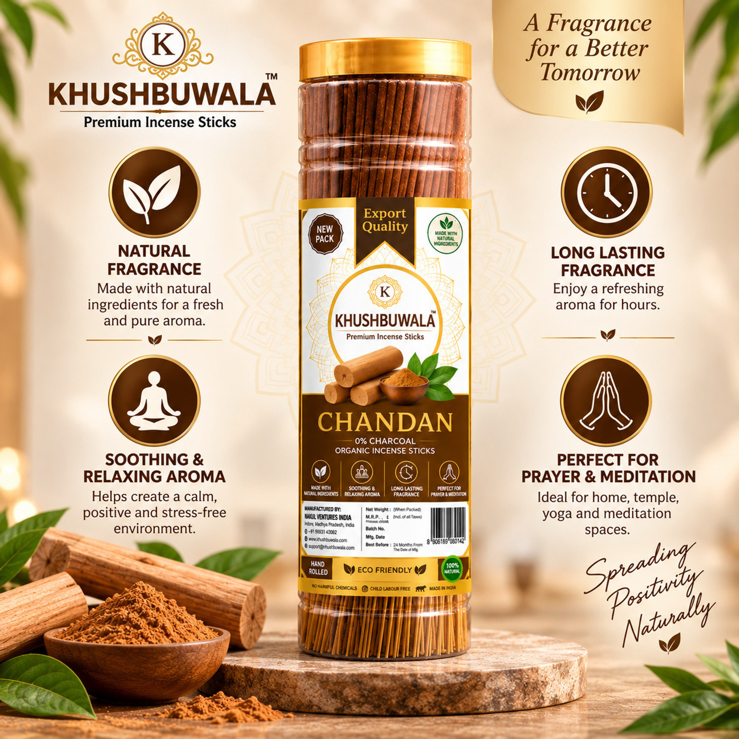 Image of Khushbuwala HIGH QUALITY CHANDAN Agarbatti Chandan