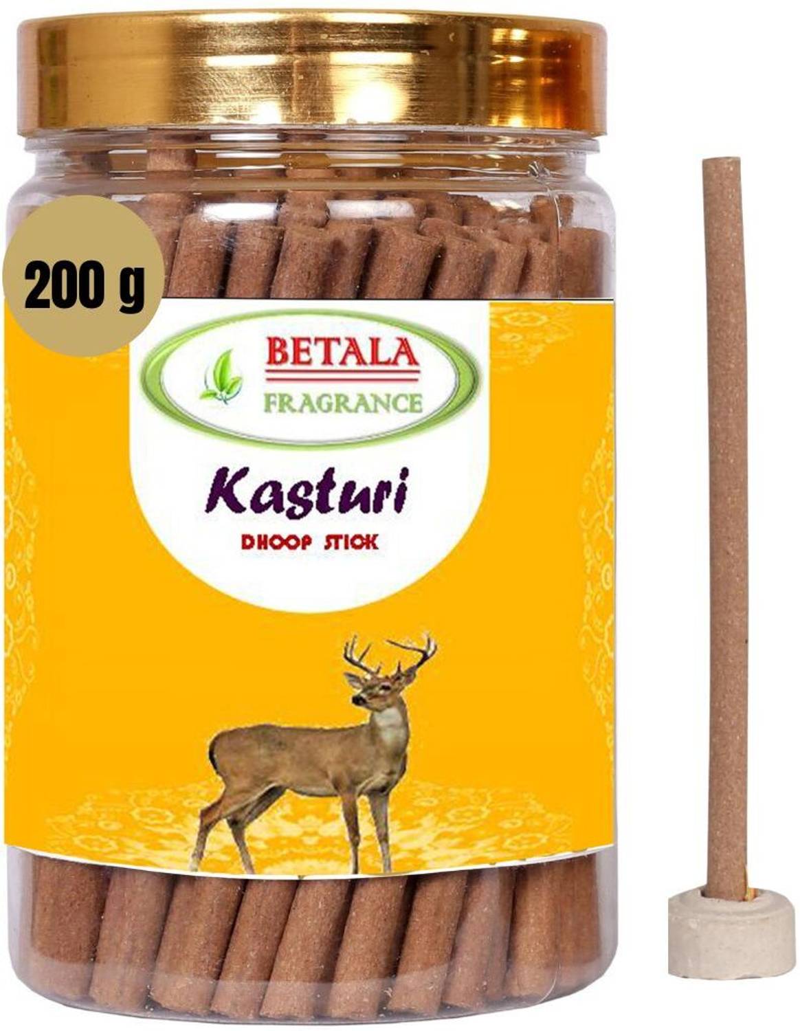 BETALA FRAGRANCE Kesar Kasturi Fragrance Dhoop Sticks, 200 Gm Dhup Batti with Stand Kesar Kasturi
