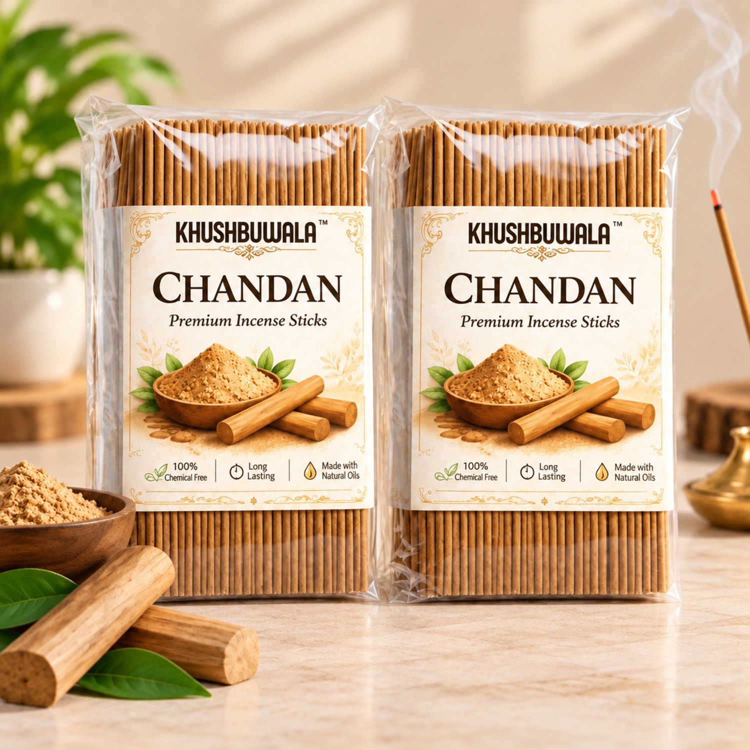 Image of Khushbuwala HIGH QUALITY Chandan Agarbatti Incense sticks Chandan