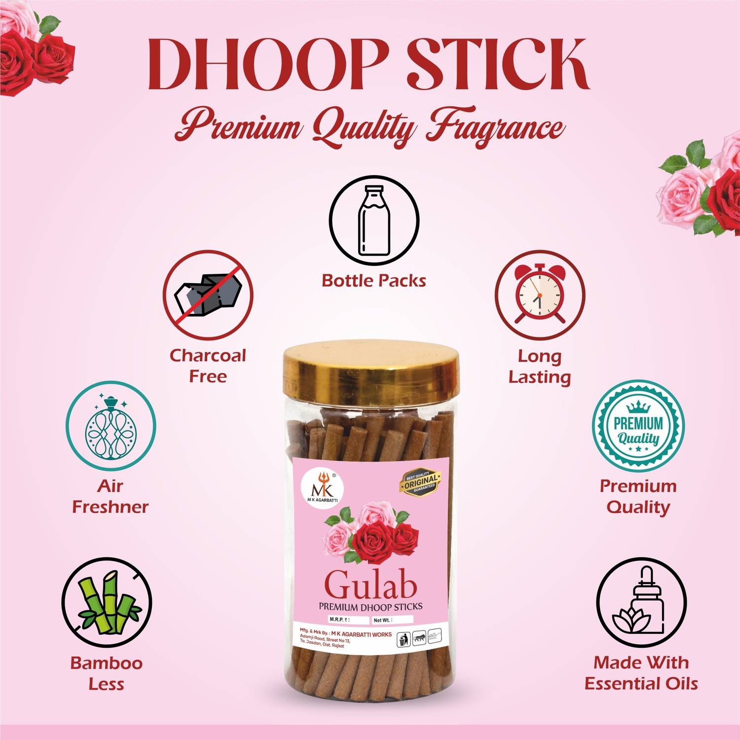 MkAgarbatti Incense Sticks Combo Pack of 6 - Image 3