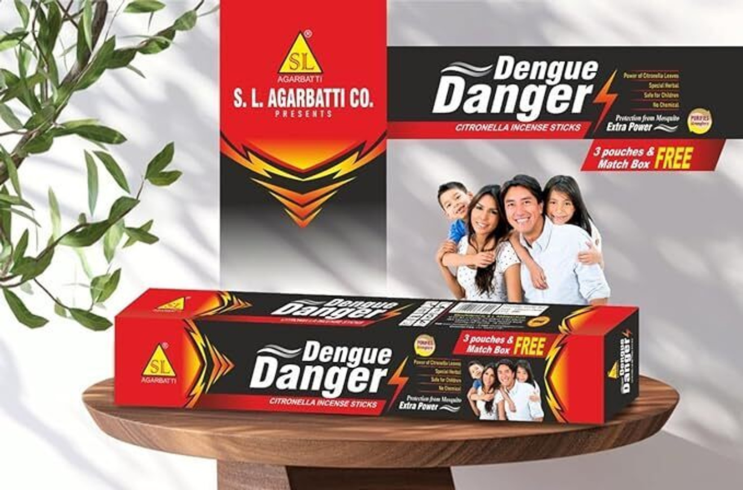 Image of Dengue Danger Comfort Natural Mosquito Repellent Citronella Incense Stick MILD SOOTHING FRAGRANCE