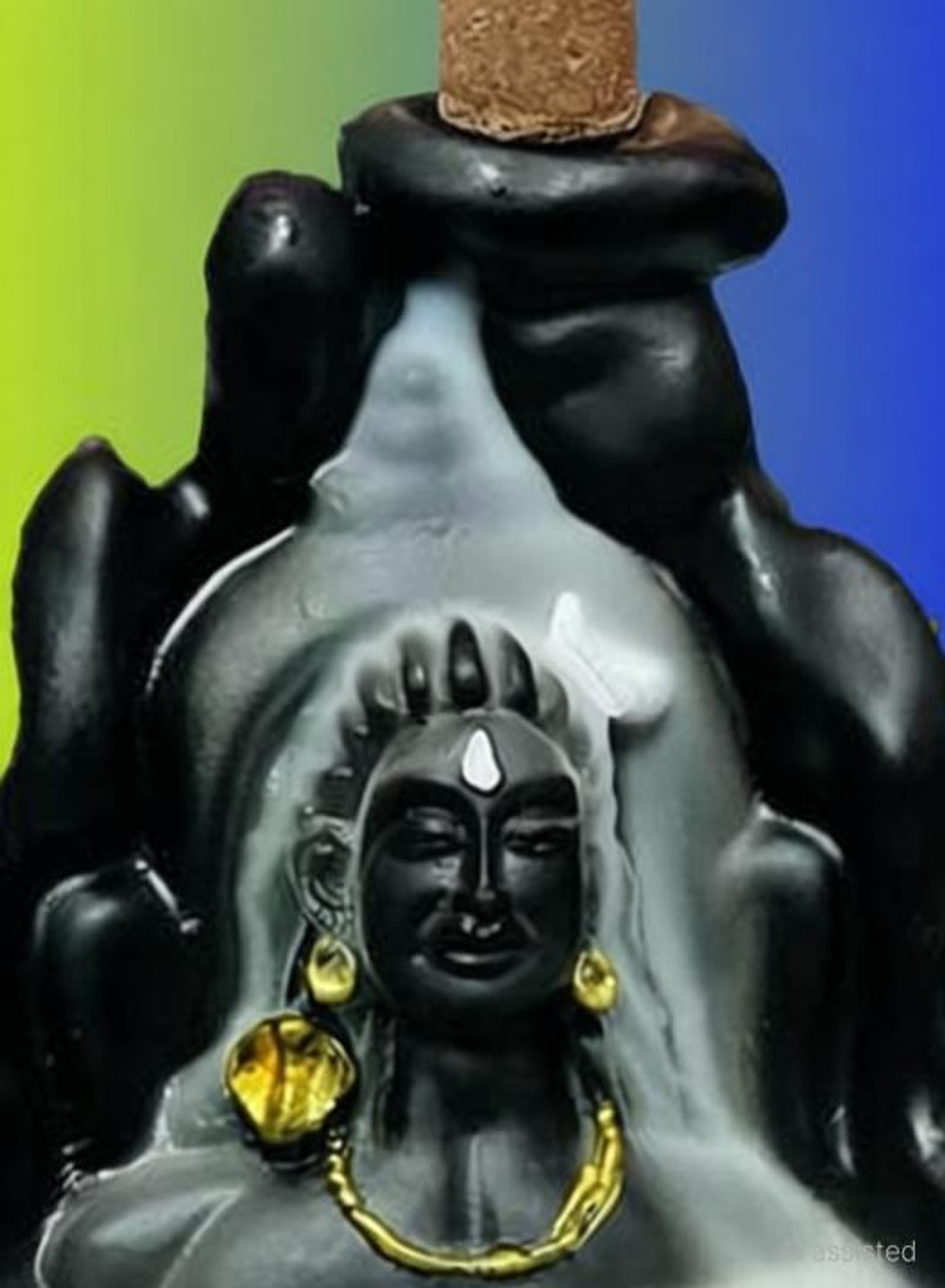 Image of BZILO Adiyogi Shiv Backflow Incense Burner with 30 Cones Best for Gifting M 197 N /A (30 Units, Set of 1)
