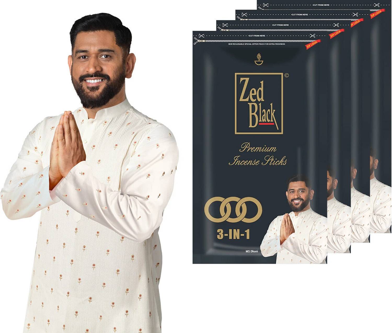 Zed Black 3 In 1 Premium incense Sticks - Natural fragrance sticks