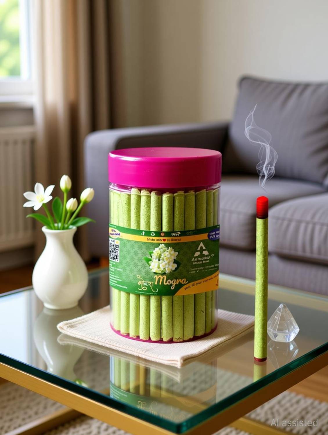 Aereoday Mogra Dhoop Sticks (Incense Sticks) Pack of 100 gram Fragrance Mogra